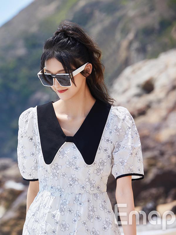 衣盟女装2022春夏季白色连衣裙