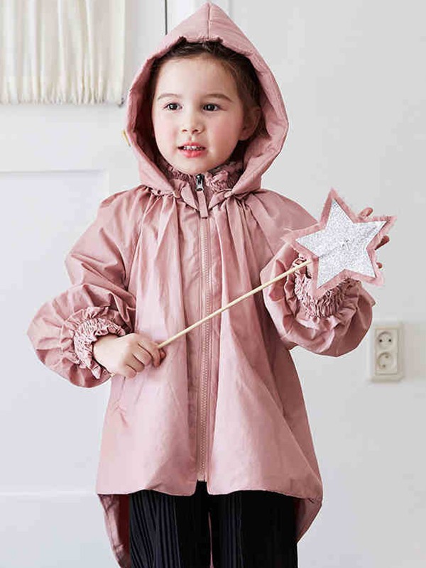 康衣儿童装2021秋冬季粉色上衣