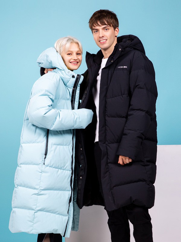 思凯乐运动装2021秋冬季浅蓝色羽绒服