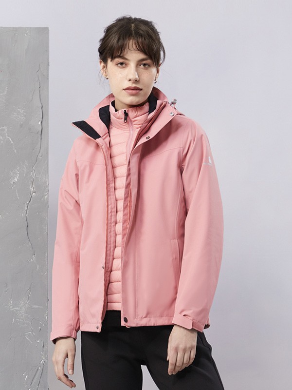 思凯乐运动装2021秋冬季粉色衬衫