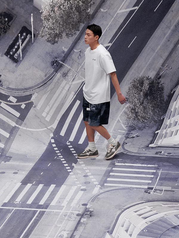 ANBBRAND男装2022春夏季白色T恤