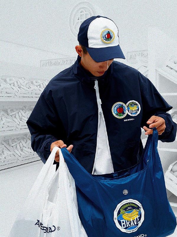 ANBBRAND男装2022春夏季藏蓝色外套