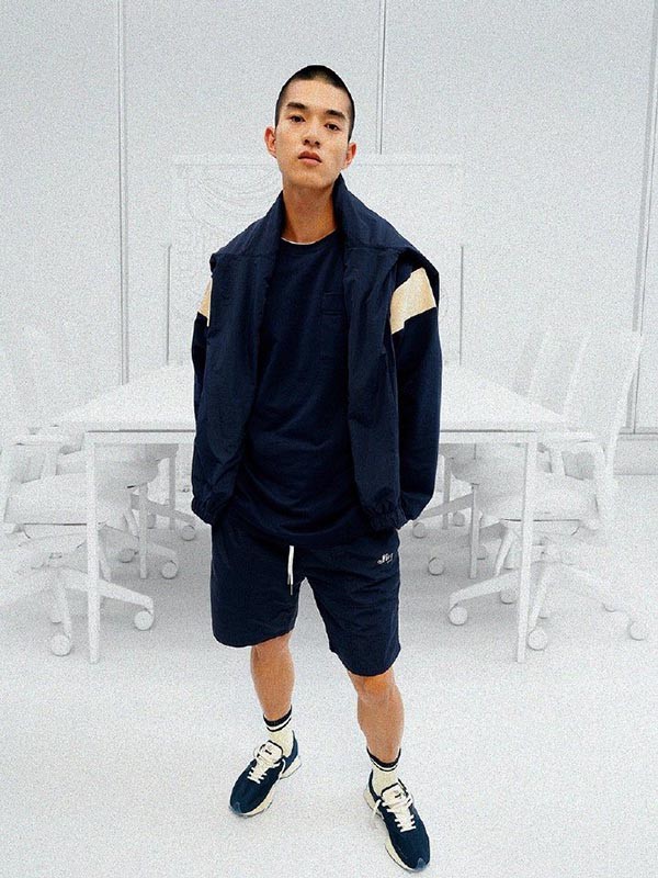 ANBBRAND男装2022春夏季黑色短裤