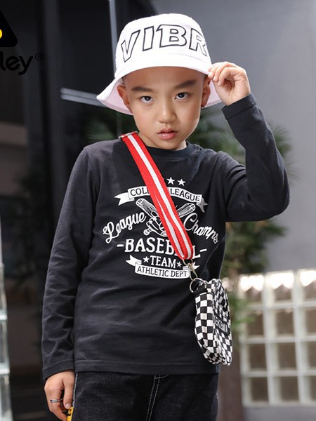 多力童装2022春夏季黑色T恤