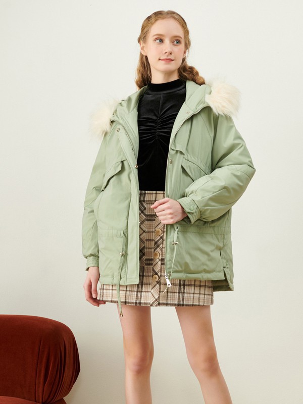MJStyle2021秋冬季绿色棉服