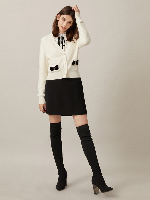 LIMEFLARE女装2022春夏季黑色短裙