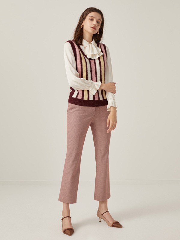 LIMEFLARE女装2022春夏季粉色长裤