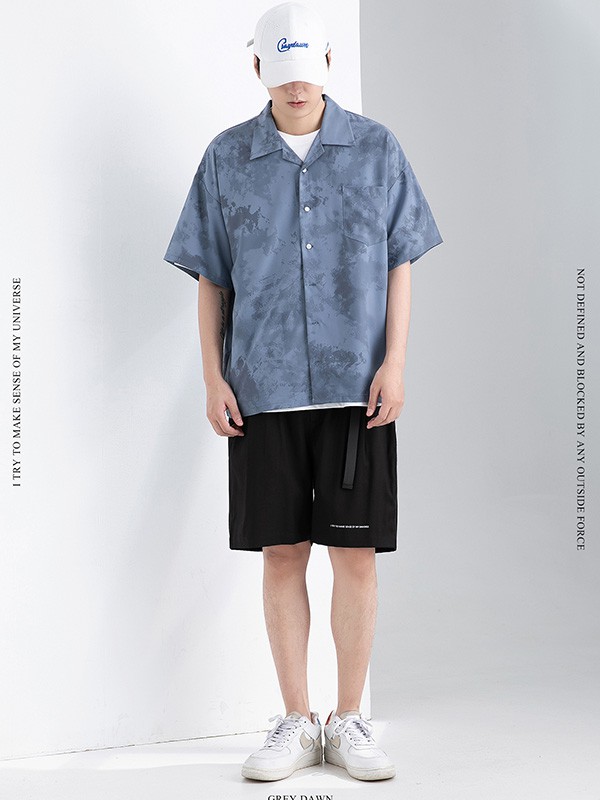 GRINCH1928男装2022春夏季蓝色衬衫