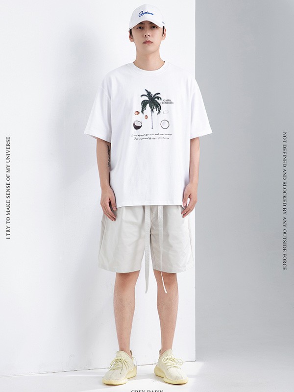 GRINCH1928男装2022春夏季白色T恤