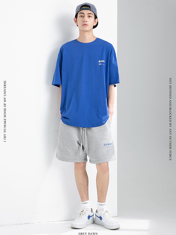 GRINCH1928男装2022春夏季蓝色T恤