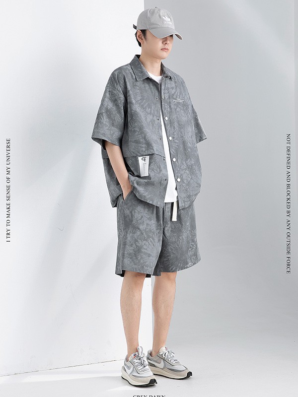 GRINCH1928男装2022春夏季灰色衬衫