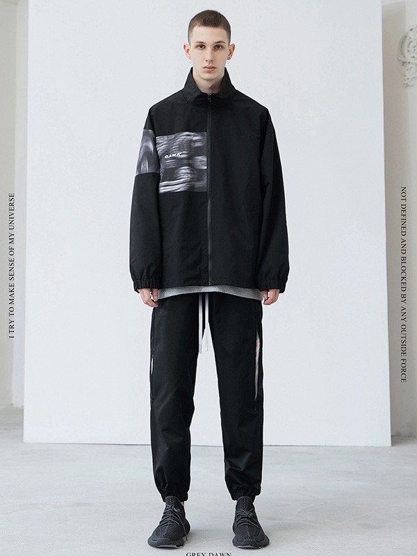 GRINCH1928男装2022春夏季黑色长裤