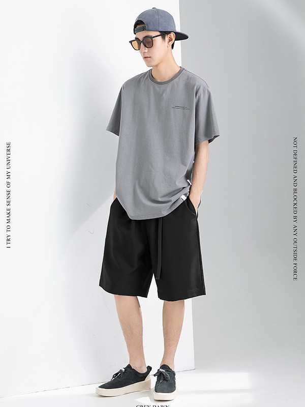 GRINCH1928男装2022春夏季灰色T恤