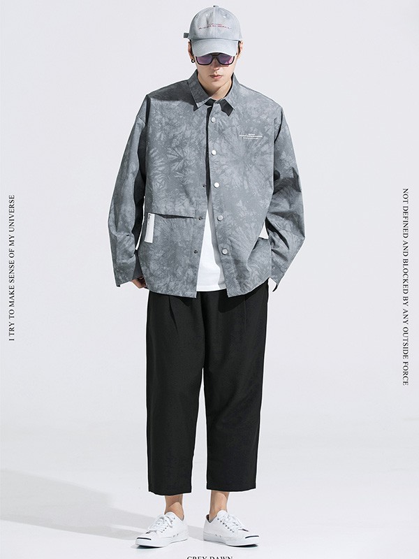 GRINCH1928男装2022春夏季灰色衬衫