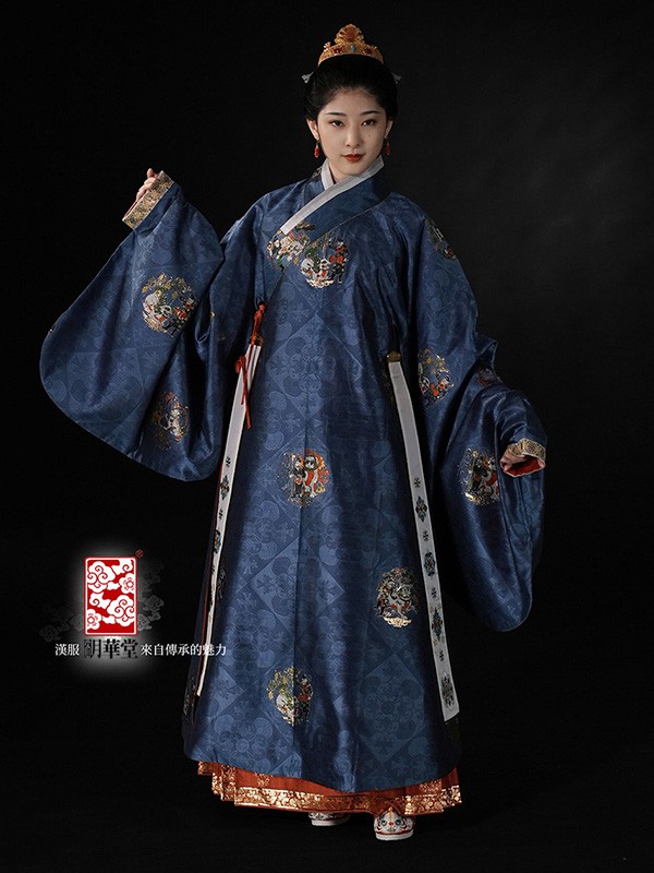 明华堂女装2022春夏季藏蓝色外套