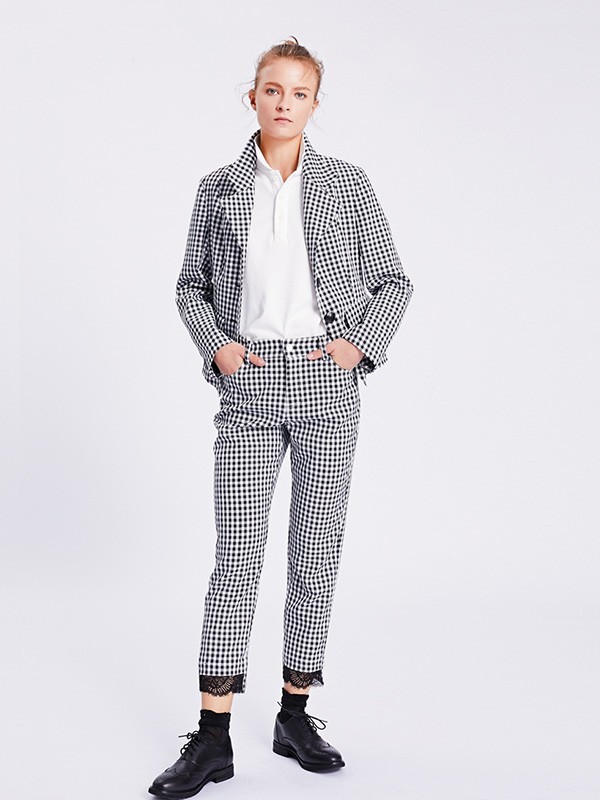 阁兰苏珊2022春夏季灰色西装