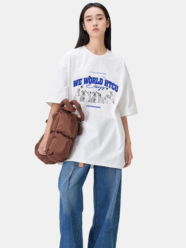 HTCU女装2022春夏季白色T恤