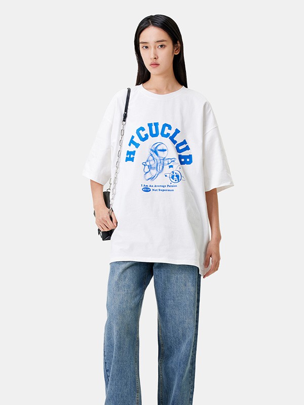 HTCU女装2022春夏季白色T恤