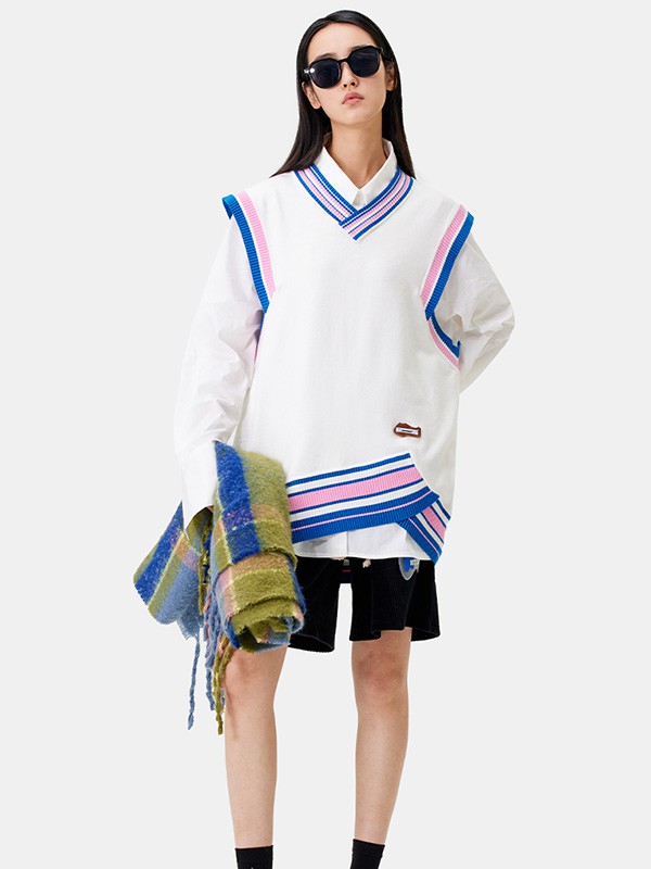 HTCU女装2022春夏季白色背心