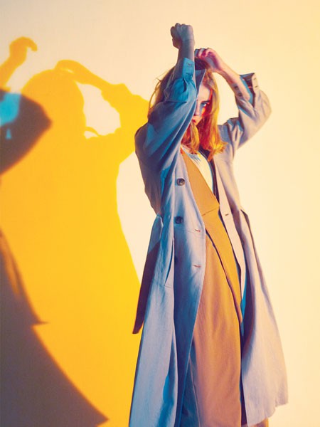 KBF女装2022春夏季紫色风衣