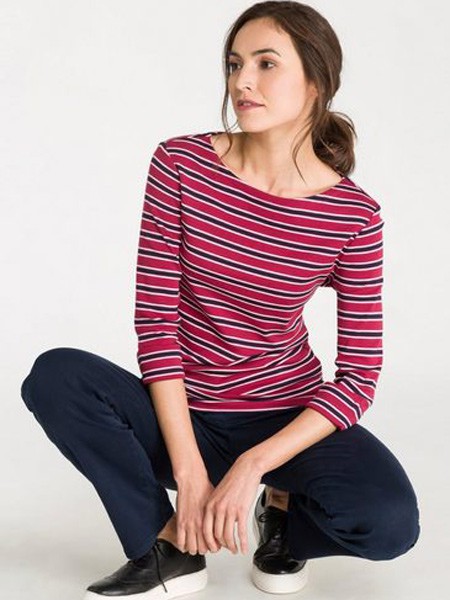 Olsen女装2021秋冬季粉色T恤