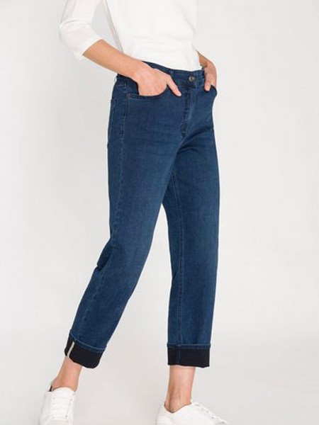 Olsen女装2022春夏季藏蓝色长裤