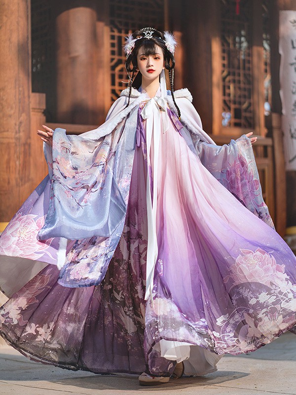 花神记女装2022春夏季紫色吊带裙