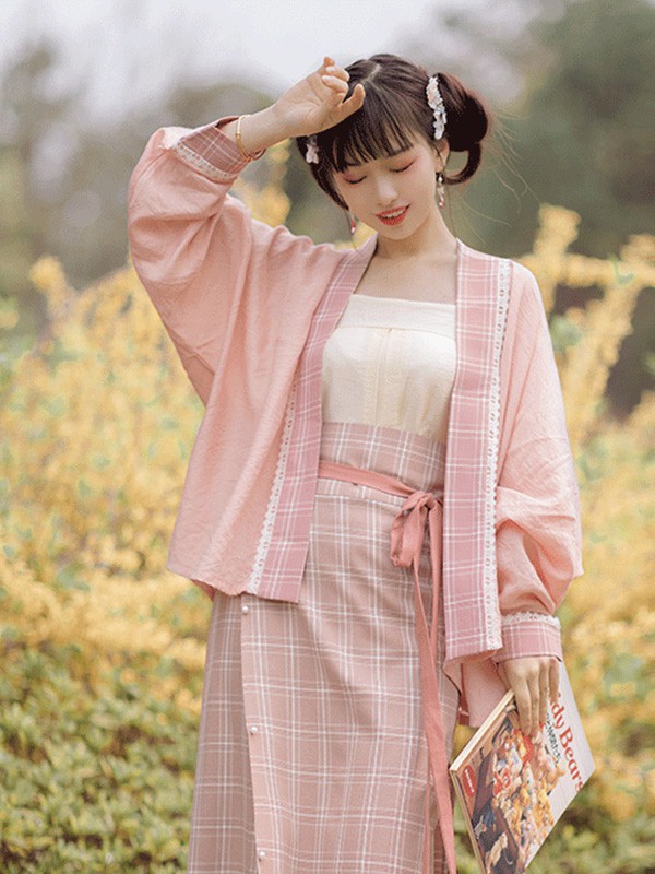 花神记女装2022春夏季粉色包臀裙