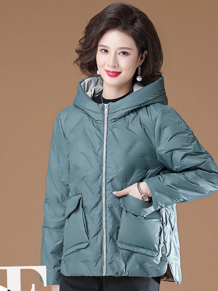 西悦2021秋冬季蓝色棉服