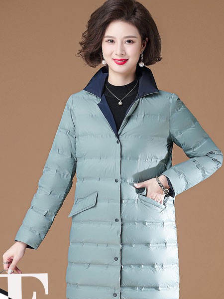 西悦2021秋冬季蓝色棉服