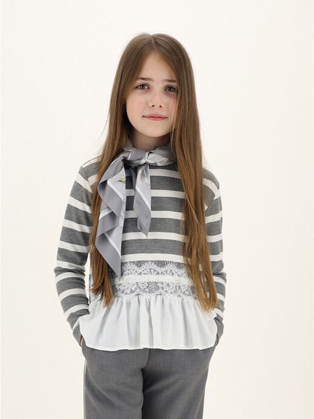  蒙娜丽莎2022春夏季灰色T恤