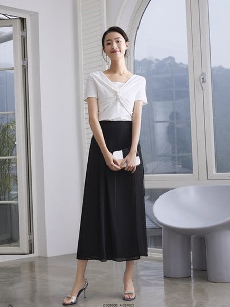 婉枫2022春夏季黑色长裙