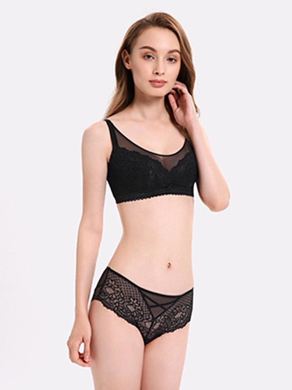 柔美内衣2022春夏季黑色时尚内衣