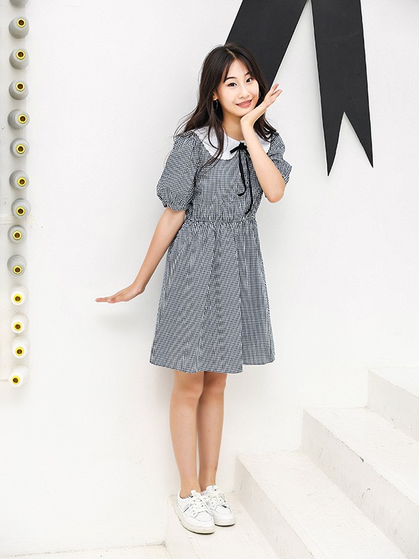 糖果布丁2022春夏季灰色连衣裙