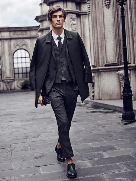 爱登堡·英伦新贵男装2021秋冬季黑色西装