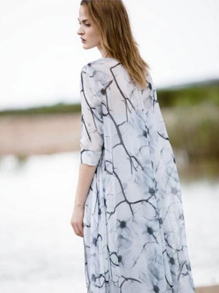 哲迪女装2021秋冬季白色衬衫裙