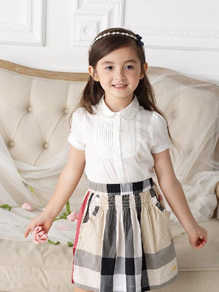 童话故事童装2022春夏季白色衬衫