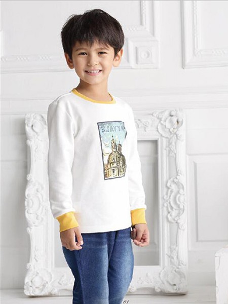 童话故事童装2022春夏季白色T恤