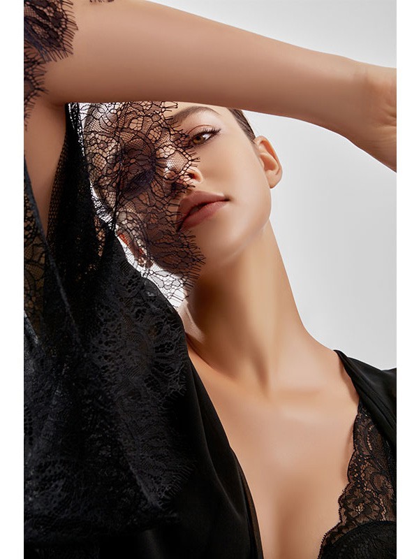 女人花帜内衣2022春夏季黑色家居服