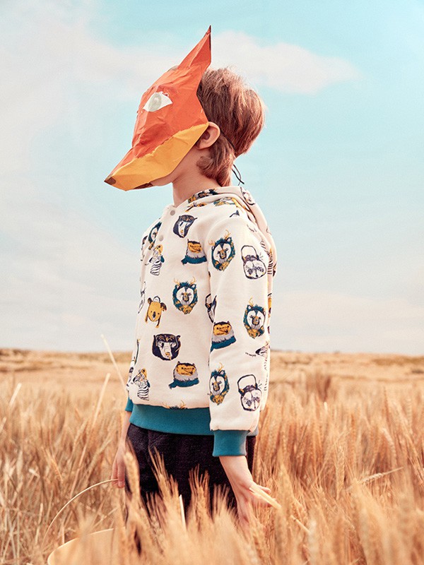 蒙蒙摩米童装2021秋冬季白色T恤