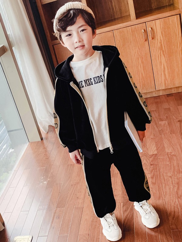 米西果童装2021秋冬季白色T恤