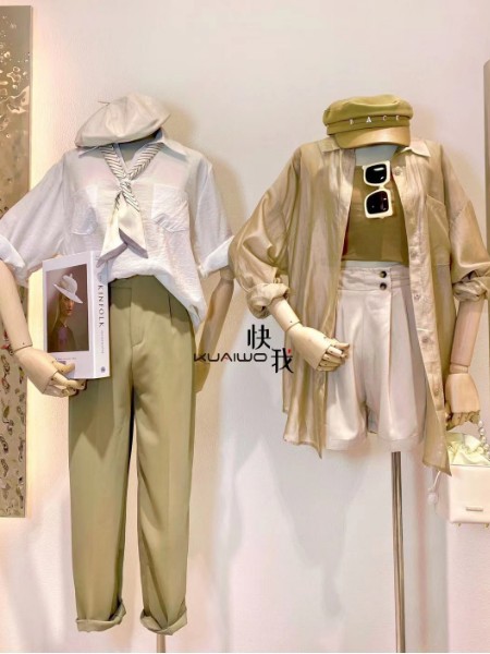 快我2021秋冬季绿色长裤