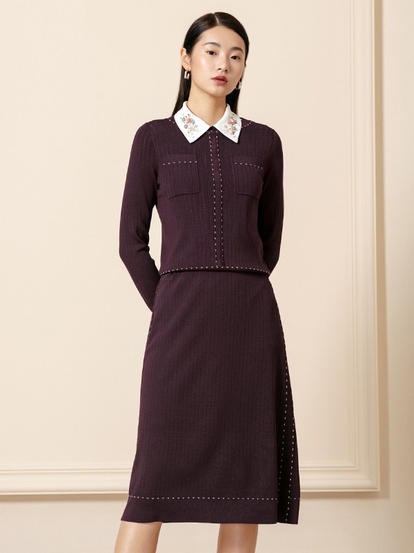 简爱诺2022秋冬季咖啡色polo衫