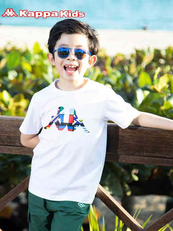KappaKids童装2022春夏季白色T恤