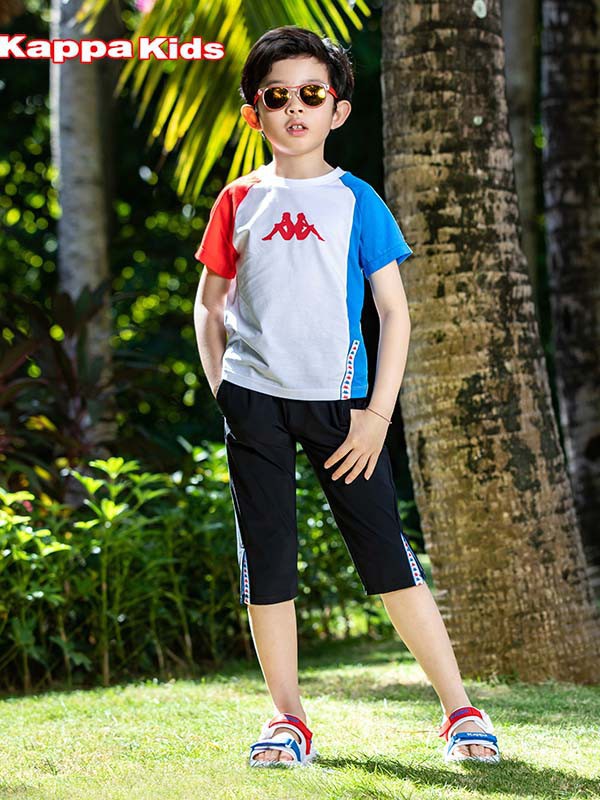 KappaKids童装2022春夏季白色T恤