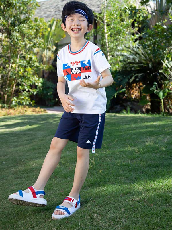 KappaKids童装2022春夏季白色T恤