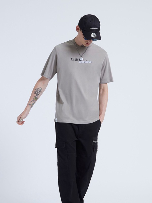 FIVECM2022春夏季棕色T恤