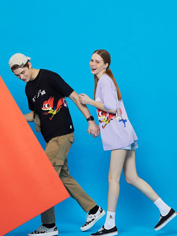 FIVECM2022春夏季紫色T恤