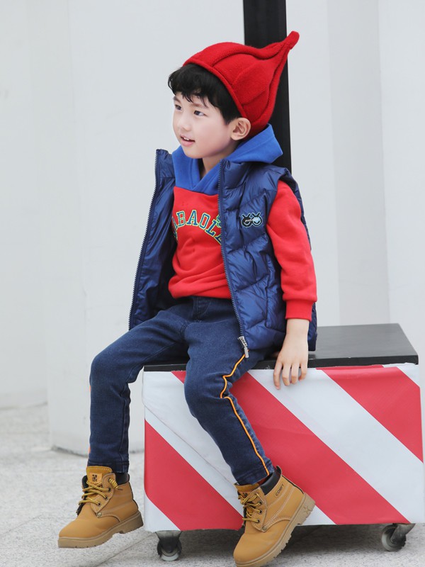 玛宝乐童装2021秋冬季红色T恤