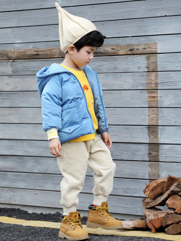 玛宝乐童装2021秋冬季白色长裤